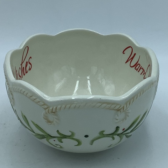 Fitz and Floyd  Warm Wishes Oval Sentiment Bowl - Picture 4 of 7